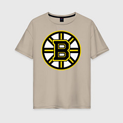 Футболка оверсайз женская Boston Bruins, цвет: миндальный