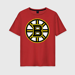 Футболка оверсайз женская Boston Bruins, цвет: красный