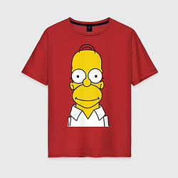 Женская футболка оверсайз Homer Face