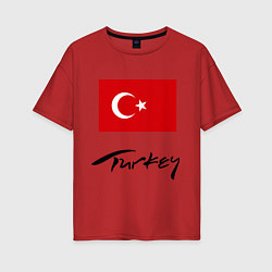 Футболка оверсайз женская Turkey, цвет: красный