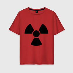 Женская футболка оверсайз Радиоактивный