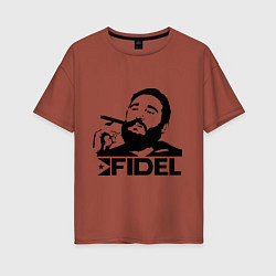 Футболка оверсайз женская FIdel, цвет: кирпичный