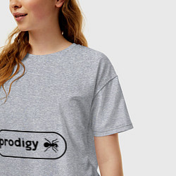 Футболка оверсайз женская Prodigy лого с муравьем, цвет: меланж — фото 2