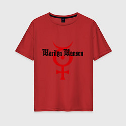 Женская футболка оверсайз Marilen Manson