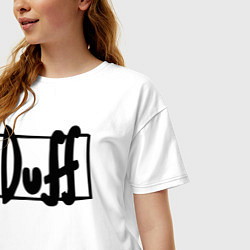 Футболка оверсайз женская Duff, цвет: белый — фото 2