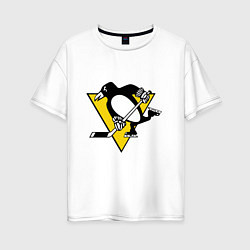 Женская футболка оверсайз Pittsburgh Penguins: Malkin 71