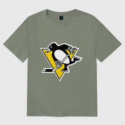 Футболка оверсайз женская Pittsburgh Penguins: Malkin 71, цвет: авокадо
