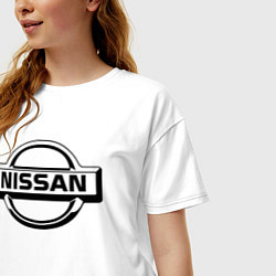 Футболка оверсайз женская Nissan club, цвет: белый — фото 2