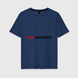 Женская футболка оверсайз I amsterdam