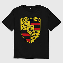 Футболка оверсайз женская Porsche Stuttgart, цвет: черный