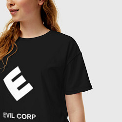 Футболка оверсайз женская Evil corporation, цвет: черный — фото 2