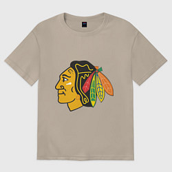 Футболка оверсайз женская Chicago Blackhawks: Kane, цвет: миндальный