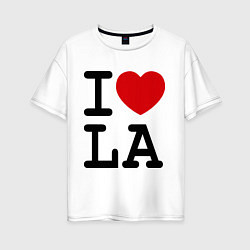 Женская футболка оверсайз I love LA
