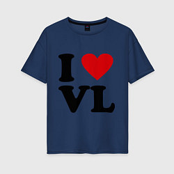 Женская футболка оверсайз I love VL