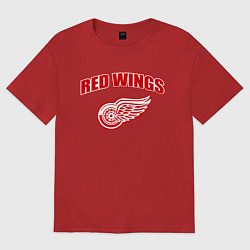 Футболка оверсайз женская Detroit Red Wings, цвет: красный