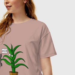 Футболка оверсайз женская АлоЭ!, цвет: пыльно-розовый — фото 2