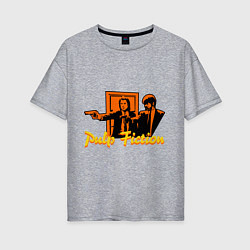 Футболка оверсайз женская Pulp Fiction, цвет: меланж