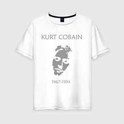 Женская футболка оверсайз Kurt Cobain: 1967-1994