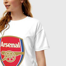 Футболка оверсайз женская Arsenal FC, цвет: белый — фото 2