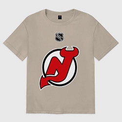 Футболка оверсайз женская New Jersey Devils: Kovalchuk 17, цвет: миндальный
