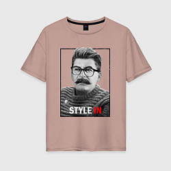 Футболка оверсайз женская Stalin: Style in, цвет: пыльно-розовый