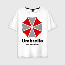 Футболка оверсайз женская Umbrella corporation, цвет: белый
