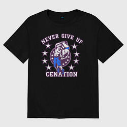 Футболка оверсайз женская WWE Never Give Up, цвет: черный