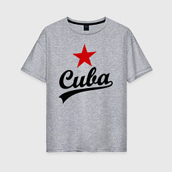 Футболка оверсайз женская Cuba Star, цвет: меланж