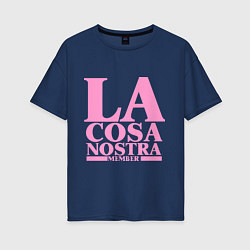 Футболка оверсайз женская La Cosa Nostra, цвет: тёмно-синий