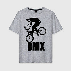 Футболка оверсайз женская BMX 3, цвет: меланж