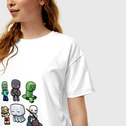 Футболка оверсайз женская Minecraft Units, цвет: белый — фото 2