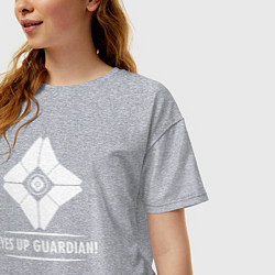 Футболка оверсайз женская Eyes Up Guardian, цвет: меланж — фото 2