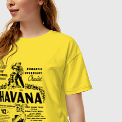 Футболка оверсайз женская Havana Cuba, цвет: желтый — фото 2