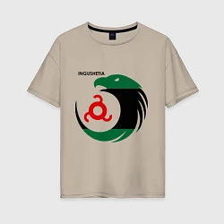 Женская футболка оверсайз Ingushetia Eagle
