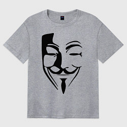 Футболка оверсайз женская Vendetta Mask, цвет: меланж