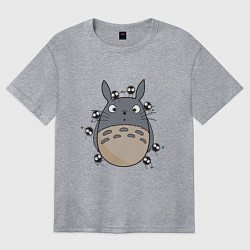 Футболка оверсайз женская Тоторо, цвет: меланж