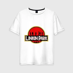 Футболка оверсайз женская Linkin Park: Jurassic Park, цвет: белый