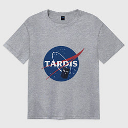 Футболка оверсайз женская Tardis NASA, цвет: меланж