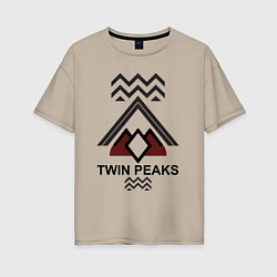 Женская футболка оверсайз Twin Peaks House