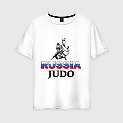 Женская футболка оверсайз Russia judo