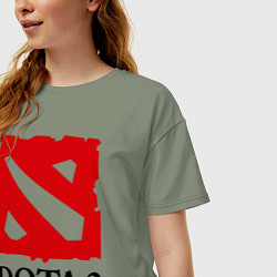Футболка оверсайз женская Dota 2: Logo, цвет: авокадо — фото 2