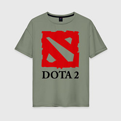 Футболка оверсайз женская Dota 2: Logo, цвет: авокадо
