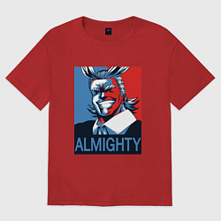 Футболка оверсайз женская Моя геройская академия, цвет: красный