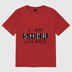 Футболка оверсайз женская I am Sherlocked, цвет: красный