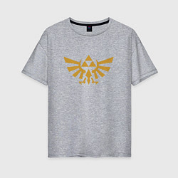 Футболка оверсайз женская The Legend of Zelda, цвет: меланж