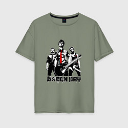 Женская футболка оверсайз Группа Green Day