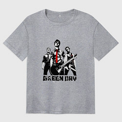 Футболка оверсайз женская Группа Green Day, цвет: меланж