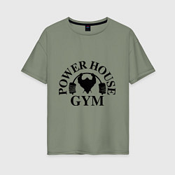 Футболка оверсайз женская Power House Gym, цвет: авокадо