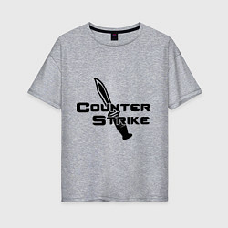 Футболка оверсайз женская Counter Strike: Knife, цвет: меланж