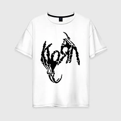 Женская футболка оверсайз Korn bones